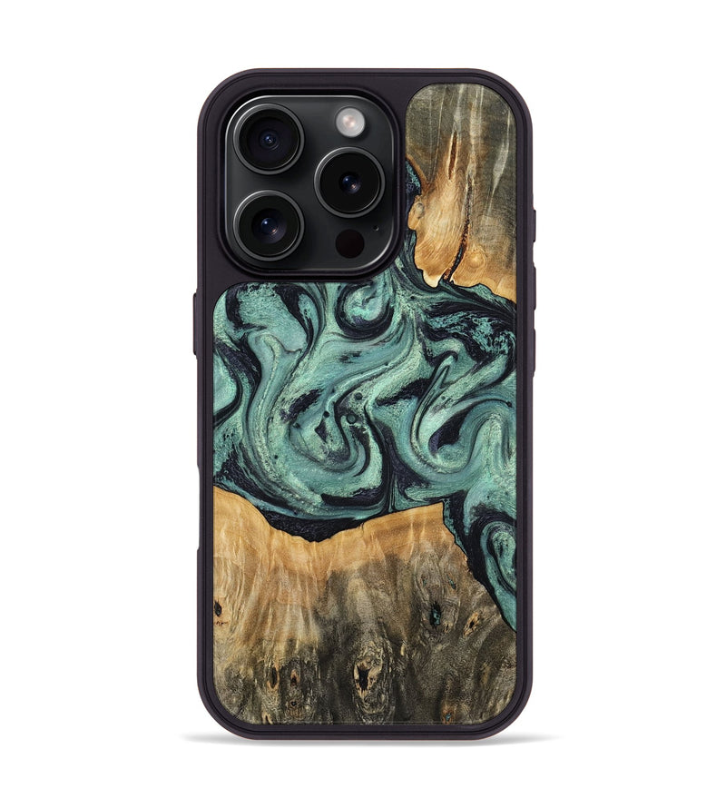 iPhone 16 Pro Wood Phone Case - Shiloh (Green, 798260)