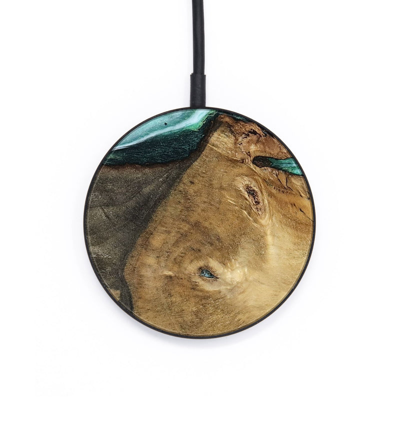 Circle Wood Wireless Charger - Carley (Green, 798261)
