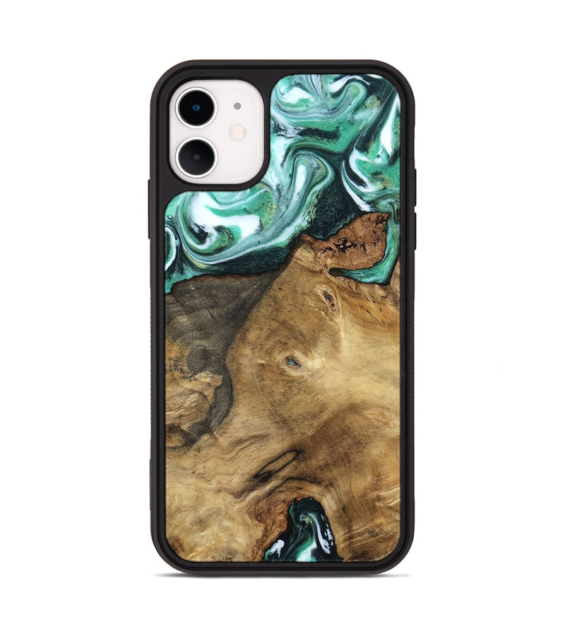 iPhone 11 Wood Phone Case - Carley (Green, 798261)