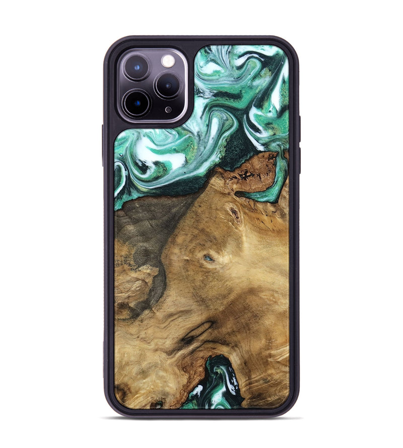 iPhone 11 Pro Max Wood Phone Case - Carley (Green, 798261)