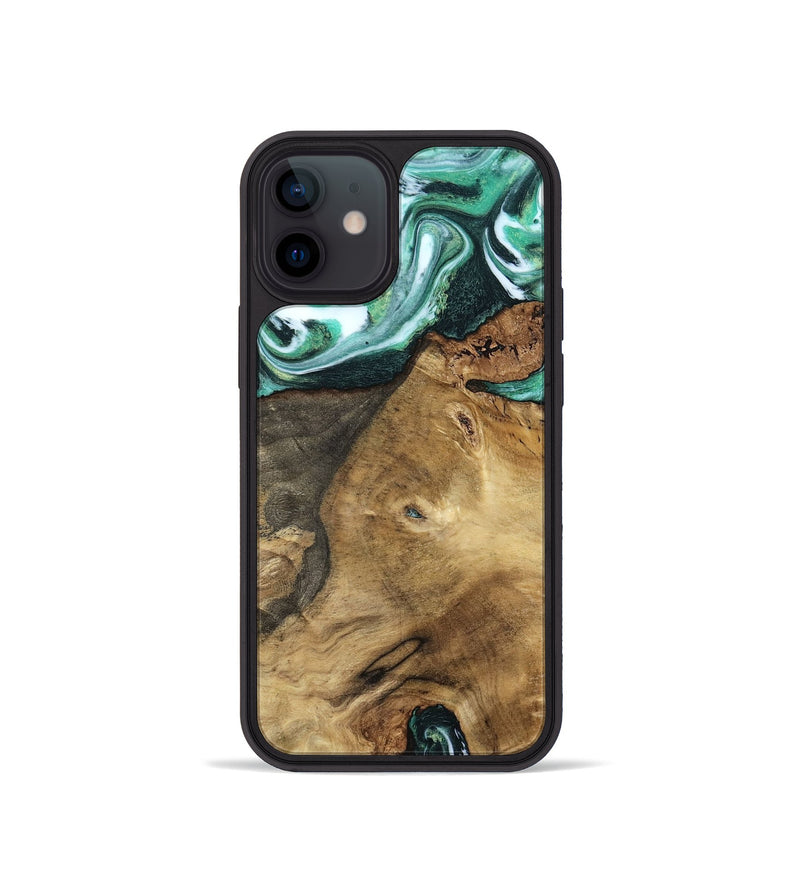 iPhone 12 mini Wood Phone Case - Carley (Green, 798261)