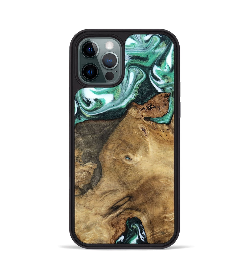 iPhone 12 Pro Wood Phone Case - Carley (Green, 798261)
