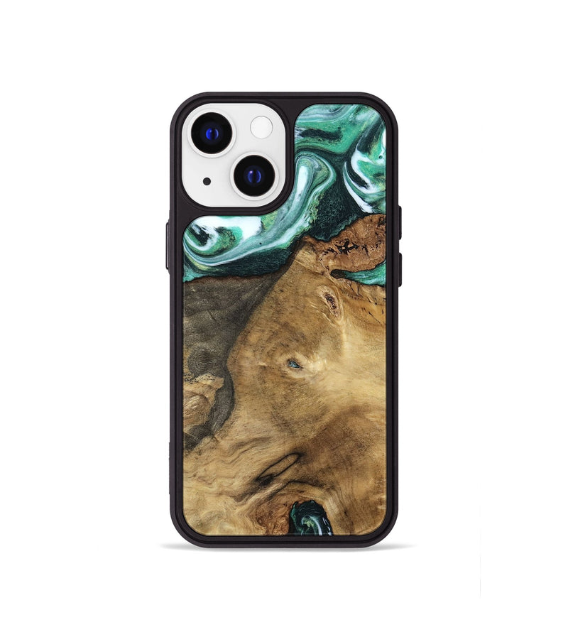 iPhone 13 mini Wood Phone Case - Carley (Green, 798261)