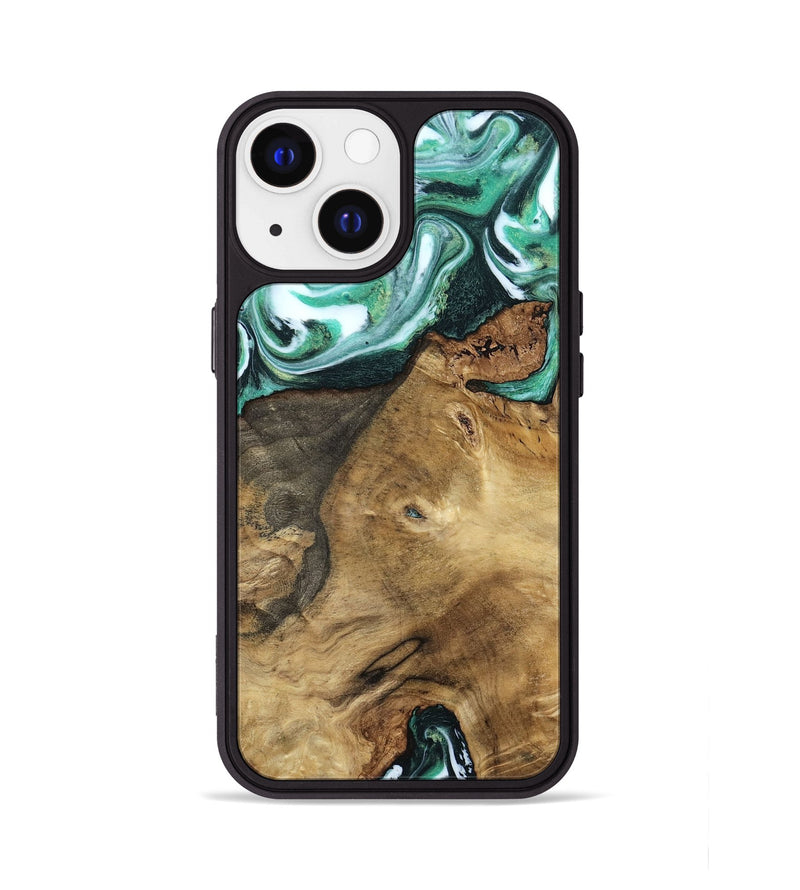 iPhone 13 Wood Phone Case - Carley (Green, 798261)