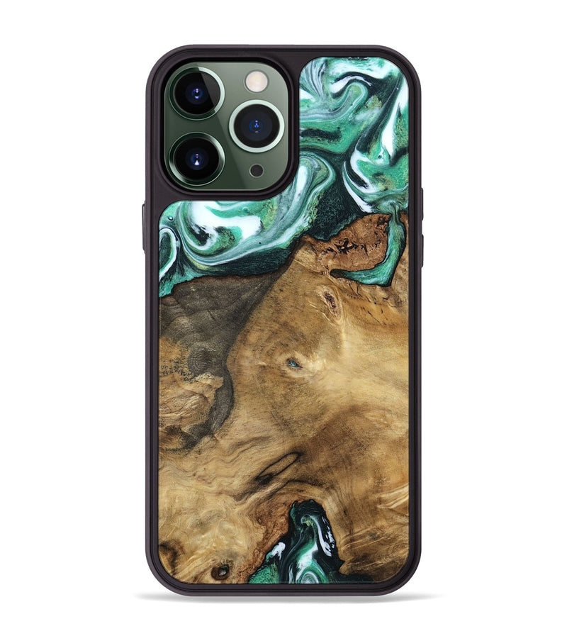 iPhone 13 Pro Max Wood Phone Case - Carley (Green, 798261)