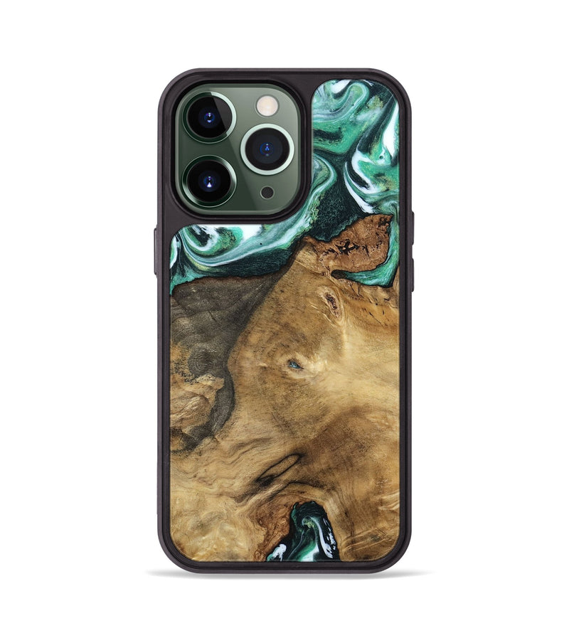 iPhone 13 Pro Wood Phone Case - Carley (Green, 798261)
