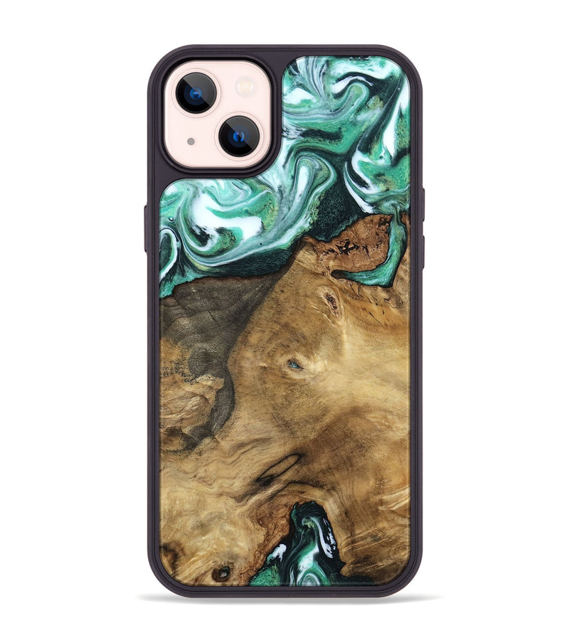 iPhone 14 Plus Wood Phone Case - Carley (Green, 798261)