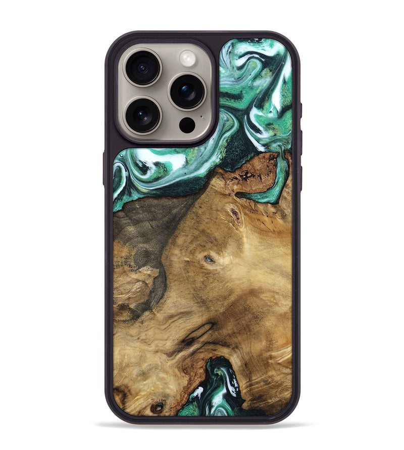 iPhone 15 Pro Max Wood Phone Case - Carley (Green, 798261)