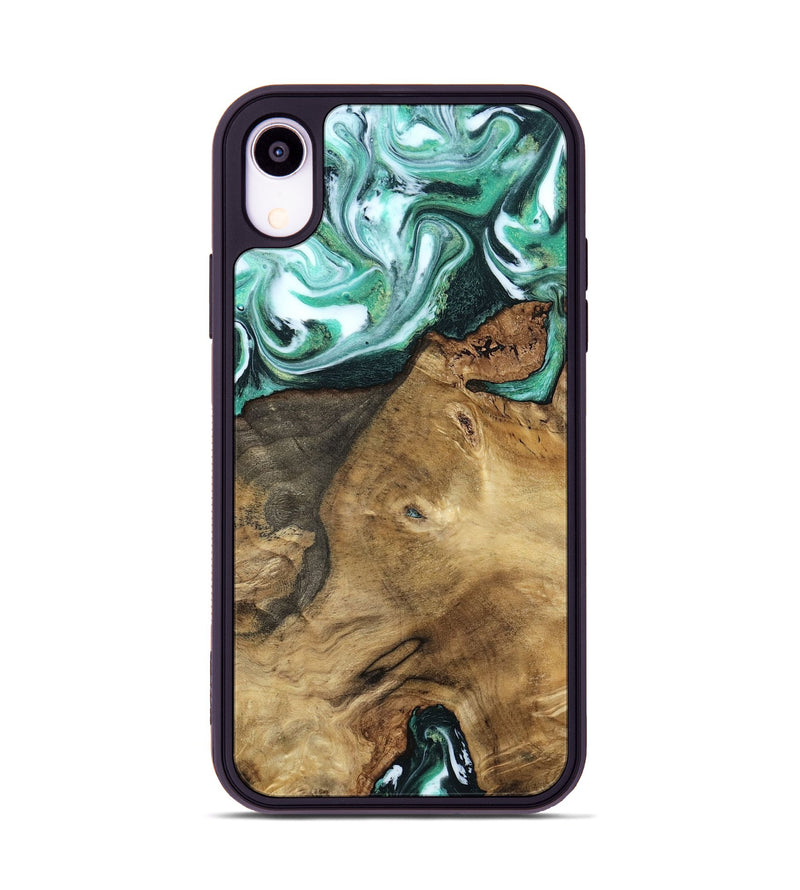 iPhone Xr Wood Phone Case - Carley (Green, 798261)