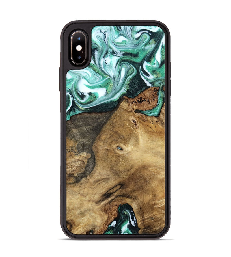 iPhone Xs Max Wood Phone Case - Carley (Green, 798261)