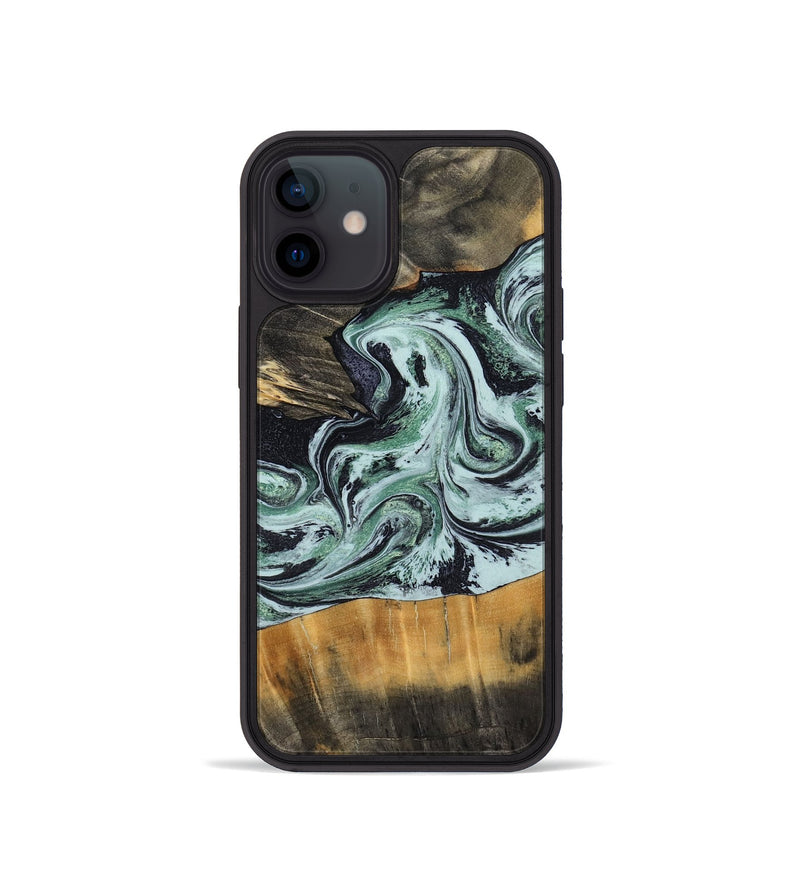 iPhone 12 mini Wood Phone Case - Kendal (Green, 798263)
