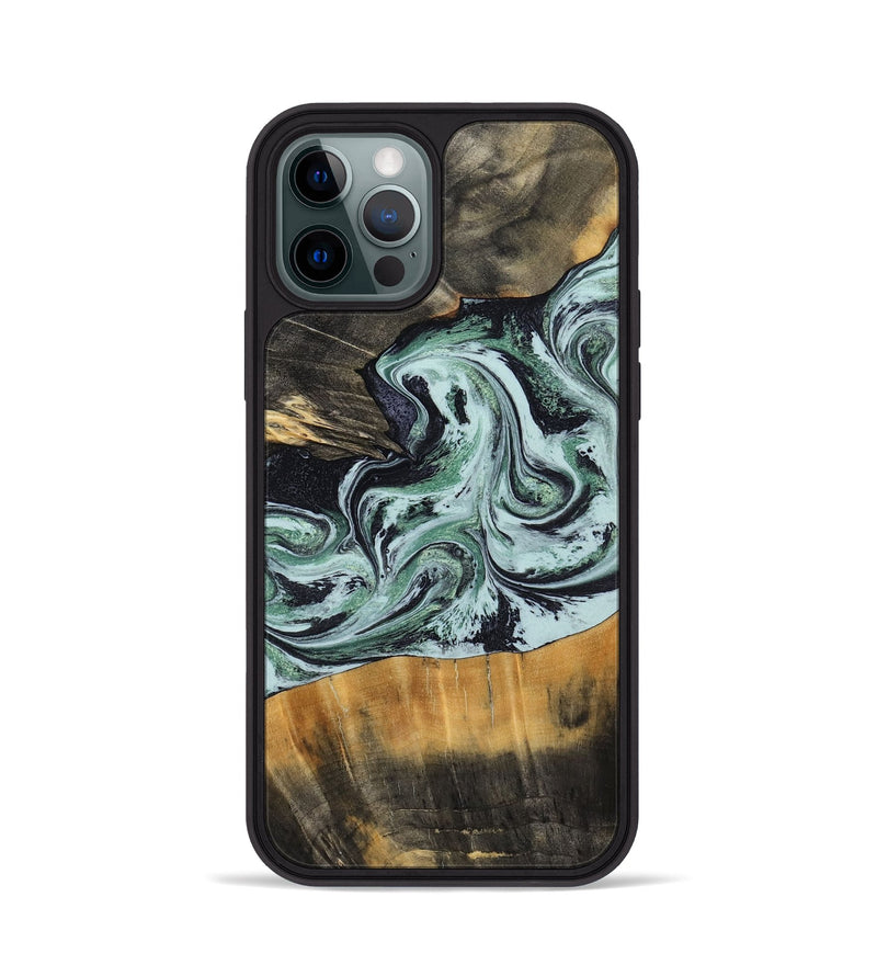 iPhone 12 Pro Wood Phone Case - Kendal (Green, 798263)