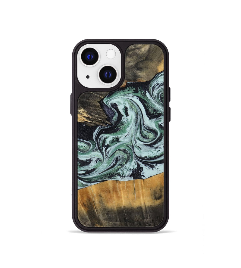 iPhone 13 mini Wood Phone Case - Kendal (Green, 798263)