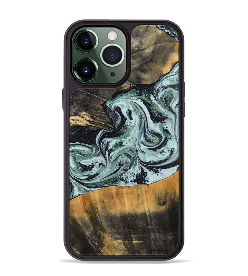 iPhone 13 Pro Max Wood Phone Case - Kendal (Green, 798263)