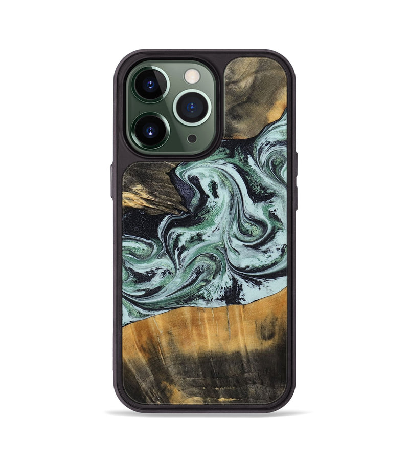 iPhone 13 Pro Wood Phone Case - Kendal (Green, 798263)