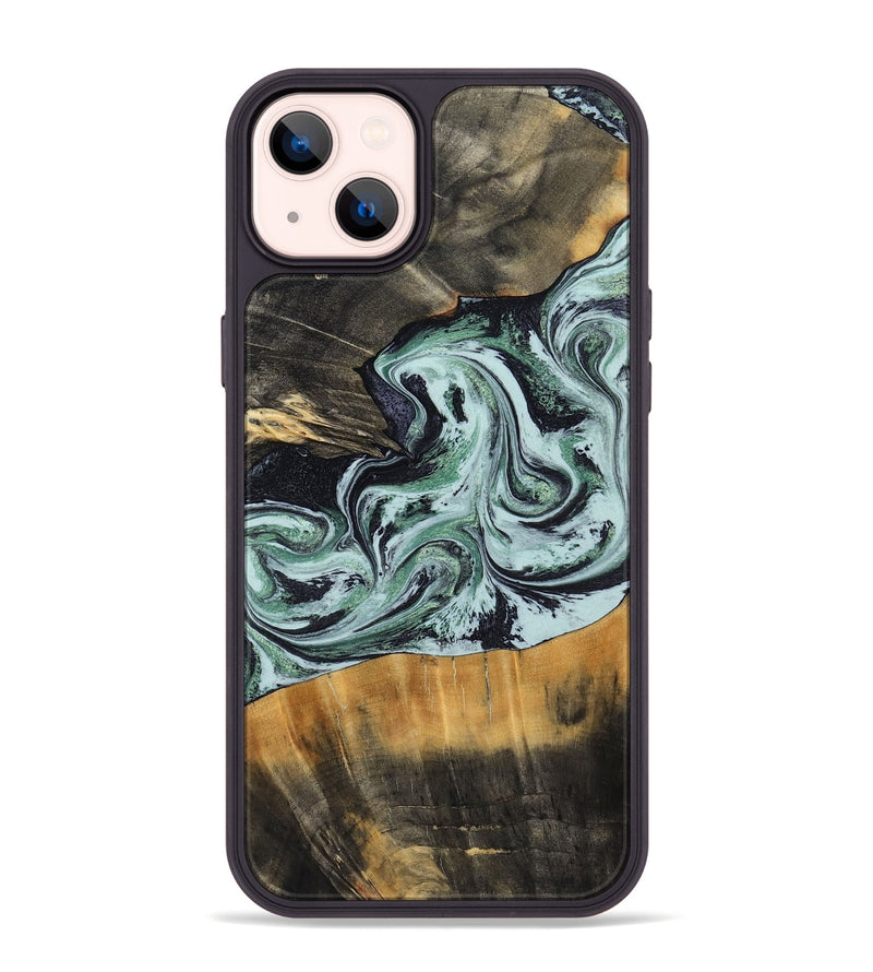 iPhone 14 Plus Wood Phone Case - Kendal (Green, 798263)