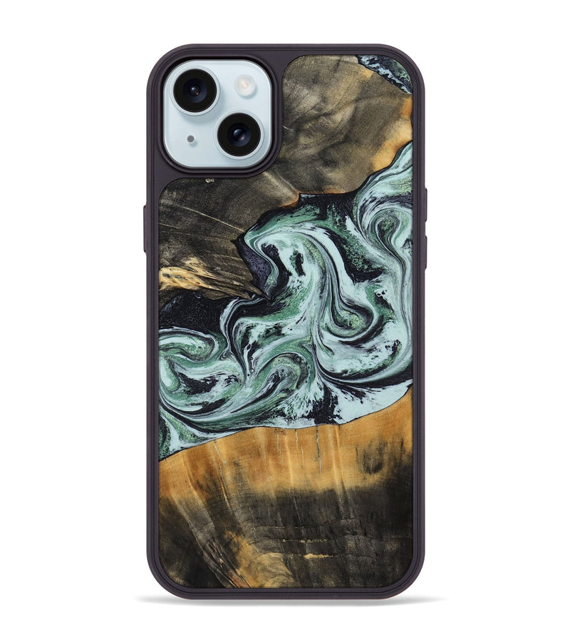 iPhone 15 Plus Wood Phone Case - Kendal (Green, 798263)