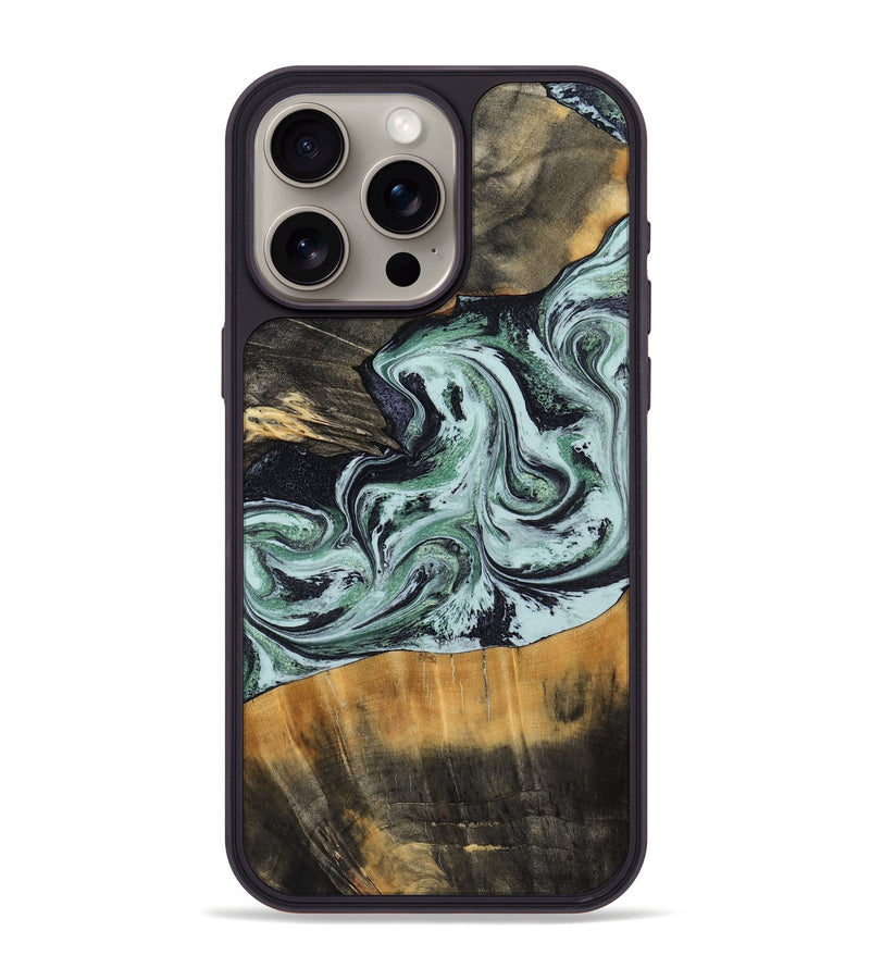 iPhone 15 Pro Max Wood Phone Case - Kendal (Green, 798263)