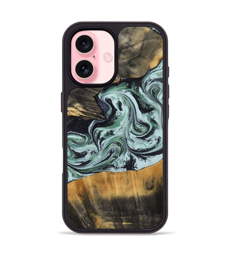 iPhone 16 Wood Phone Case - Kendal (Green, 798263)