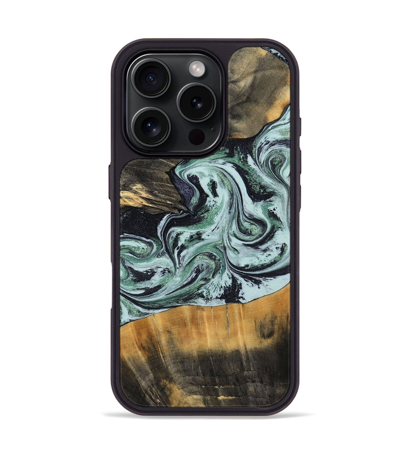 iPhone 16 Pro Wood Phone Case - Kendal (Green, 798263)