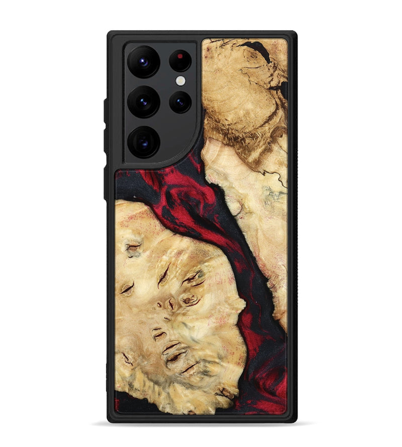 Galaxy S22 Ultra Wood Phone Case - Valery (Red, 798277)
