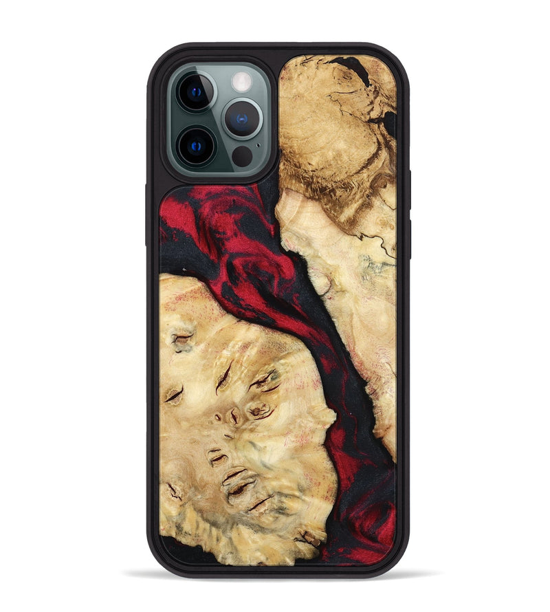 iPhone 12 Pro Max Wood Phone Case - Valery (Red, 798277)