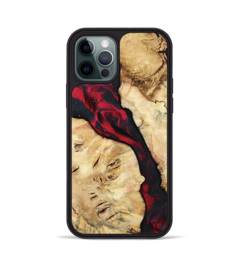 iPhone 12 Pro Wood Phone Case - Valery (Red, 798277)