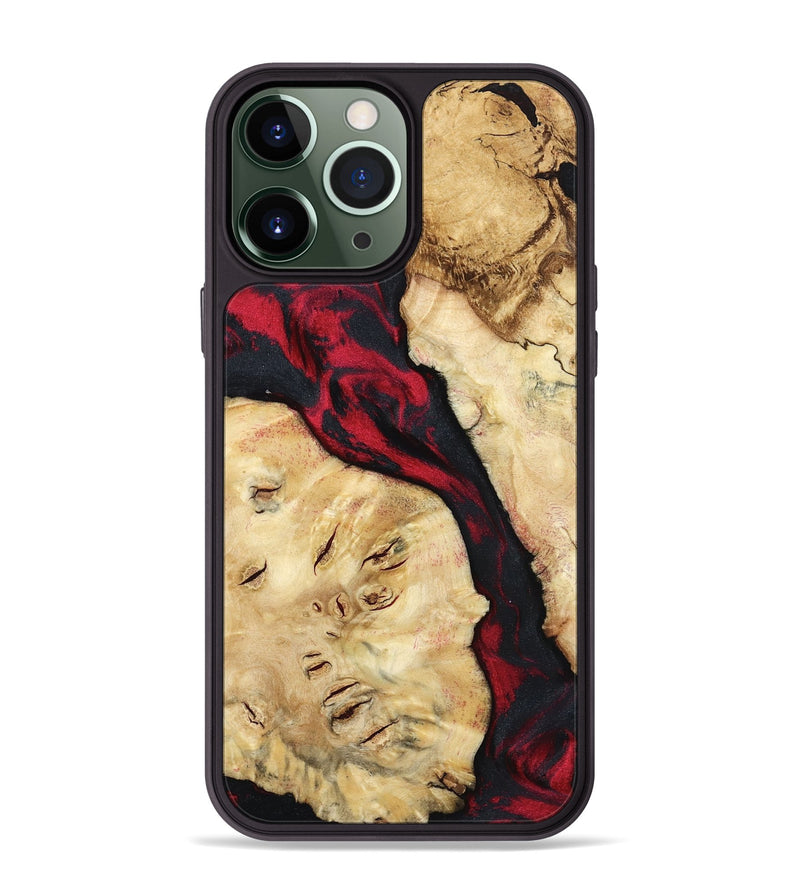 iPhone 13 Pro Max Wood Phone Case - Valery (Red, 798277)