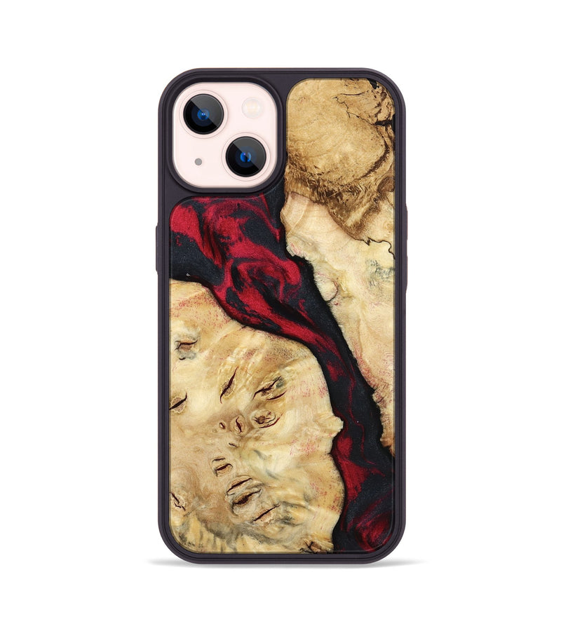 iPhone 14 Wood Phone Case - Valery (Red, 798277)