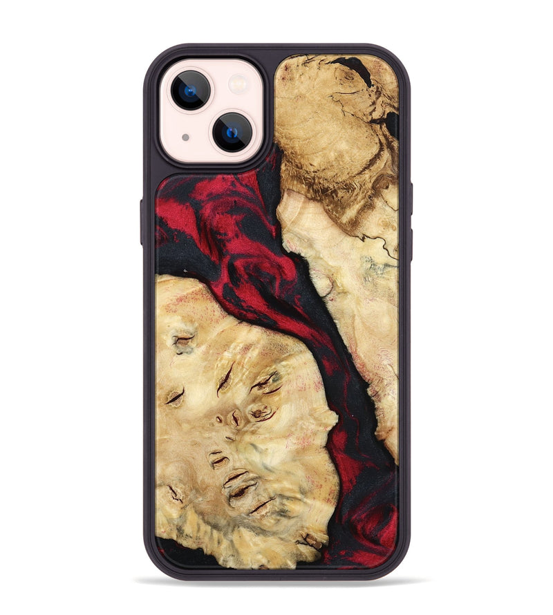 iPhone 14 Plus Wood Phone Case - Valery (Red, 798277)