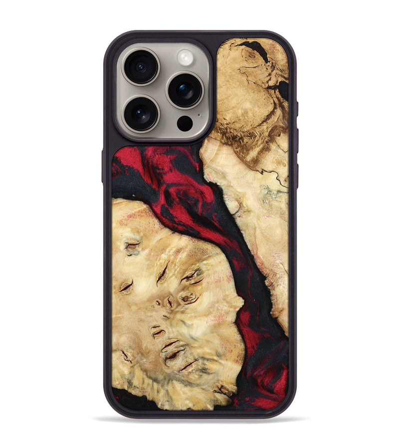 iPhone 15 Pro Max Wood Phone Case - Valery (Red, 798277)
