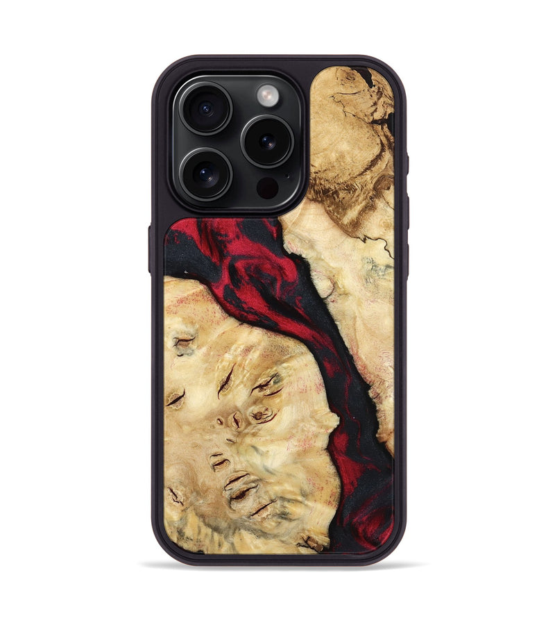 iPhone 15 Pro Wood Phone Case - Valery (Red, 798277)