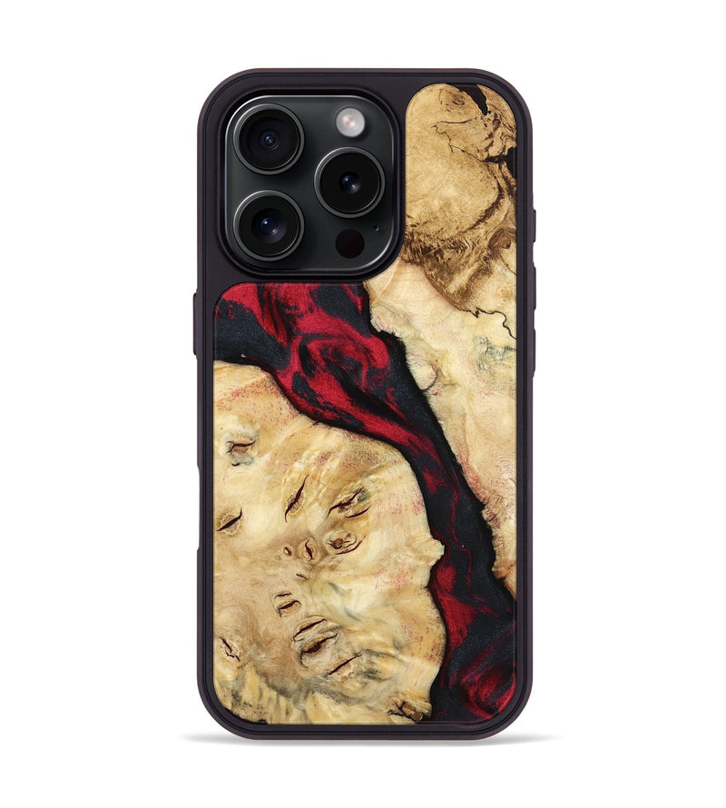 iPhone 16 Pro Wood Phone Case - Valery (Red, 798277)