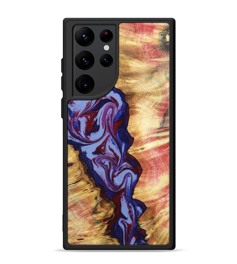 Galaxy S22 Ultra Wood Phone Case - Jerold (Red, 798278)