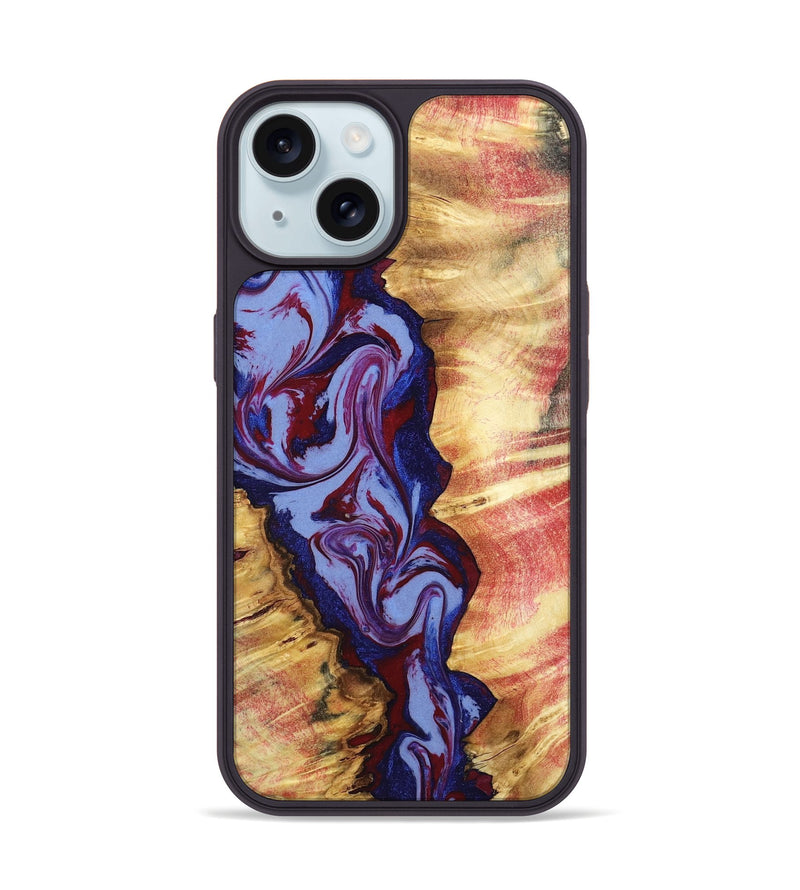 iPhone 15 Wood Phone Case - Jerold (Red, 798278)