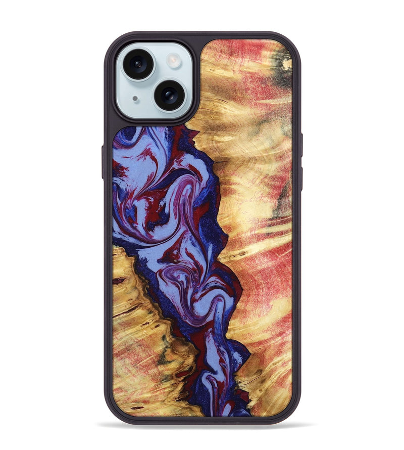 iPhone 15 Plus Wood Phone Case - Jerold (Red, 798278)