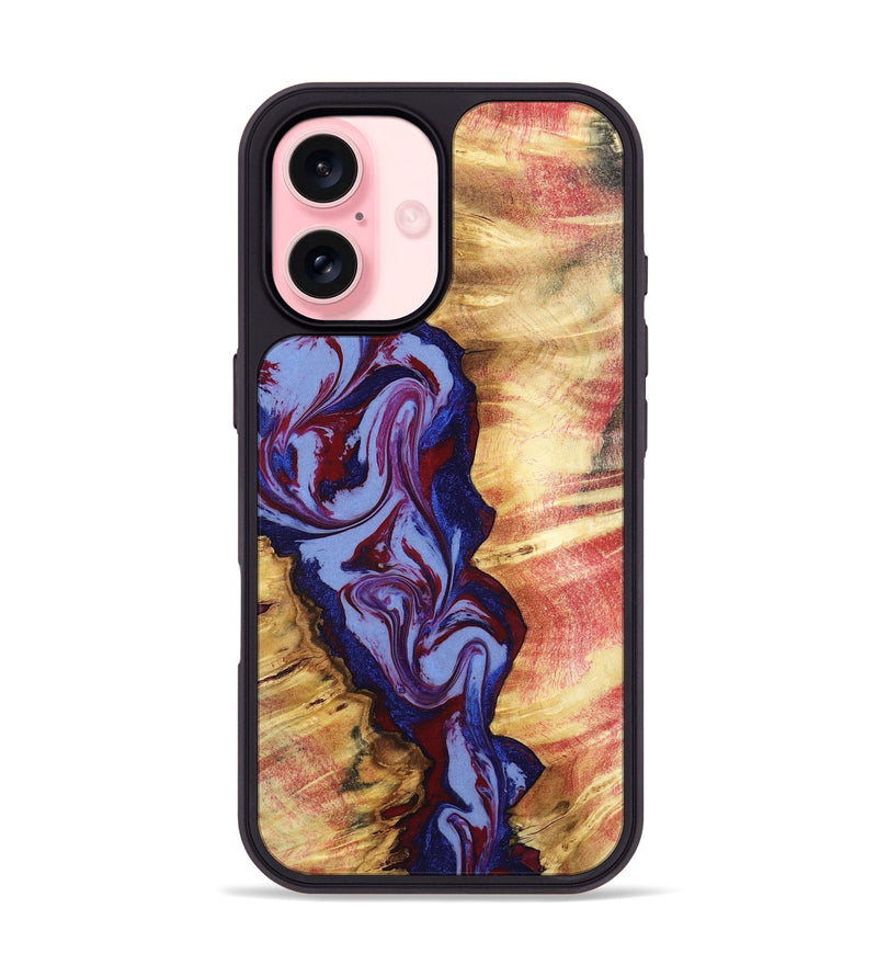 iPhone 16 Wood Phone Case - Jerold (Red, 798278)