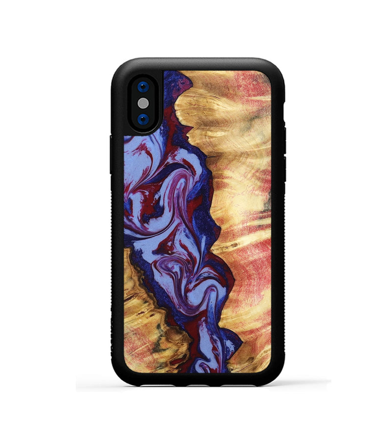 iPhone Xs Wood Phone Case - Jerold (Red, 798278)