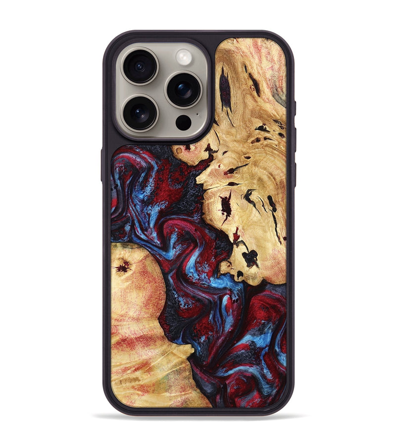iPhone 15 Pro Max Wood Phone Case - Socorro (Red, 798279)