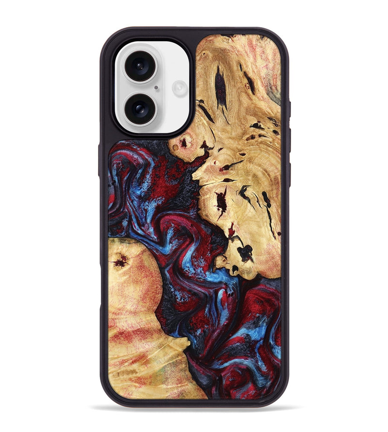 iPhone 16 Plus Wood Phone Case - Socorro (Red, 798279)