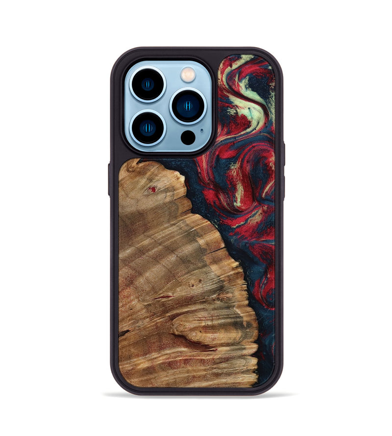 iPhone 14 Pro Wood Phone Case - Belle (Red, 798281)