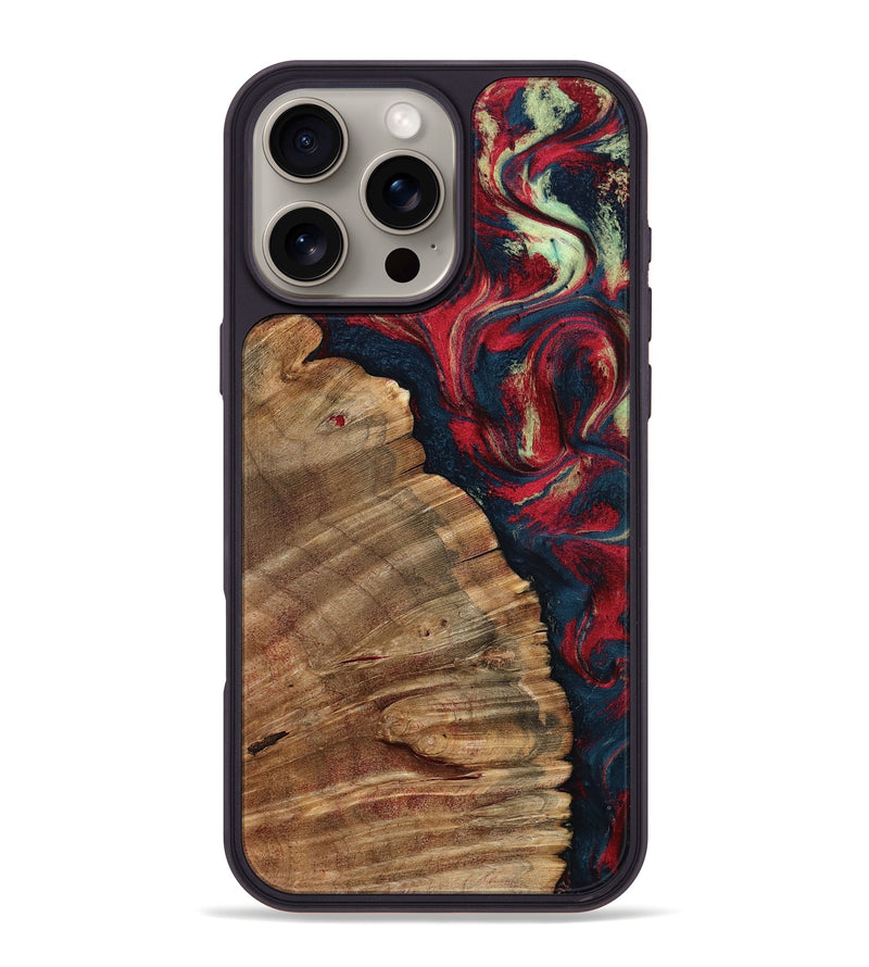 iPhone 16 Pro Max Wood Phone Case - Belle (Red, 798281)