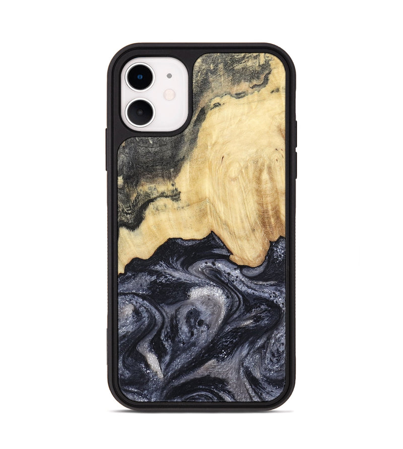 iPhone 11 Wood Phone Case - Sloane (Black & White, 798282)