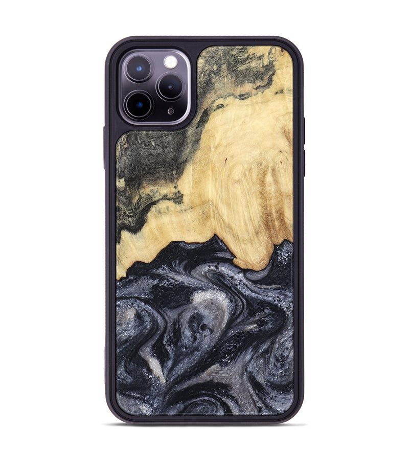 iPhone 11 Pro Max Wood Phone Case - Sloane (Black & White, 798282)
