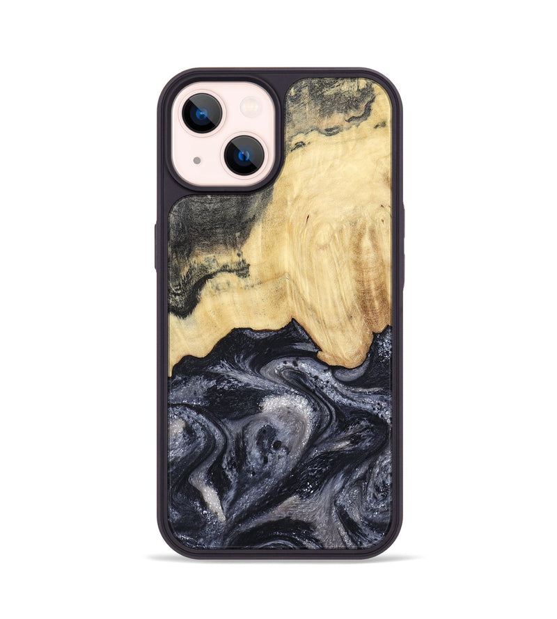 iPhone 14 Wood Phone Case - Sloane (Black & White, 798282)