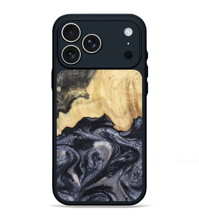 iPhone 17 Pro Max Wood Phone Case - Sloane (Black & White, 798282)