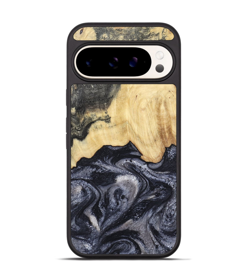 Pixel 9 Pro Wood Phone Case - Sloane (Black & White, 798282)