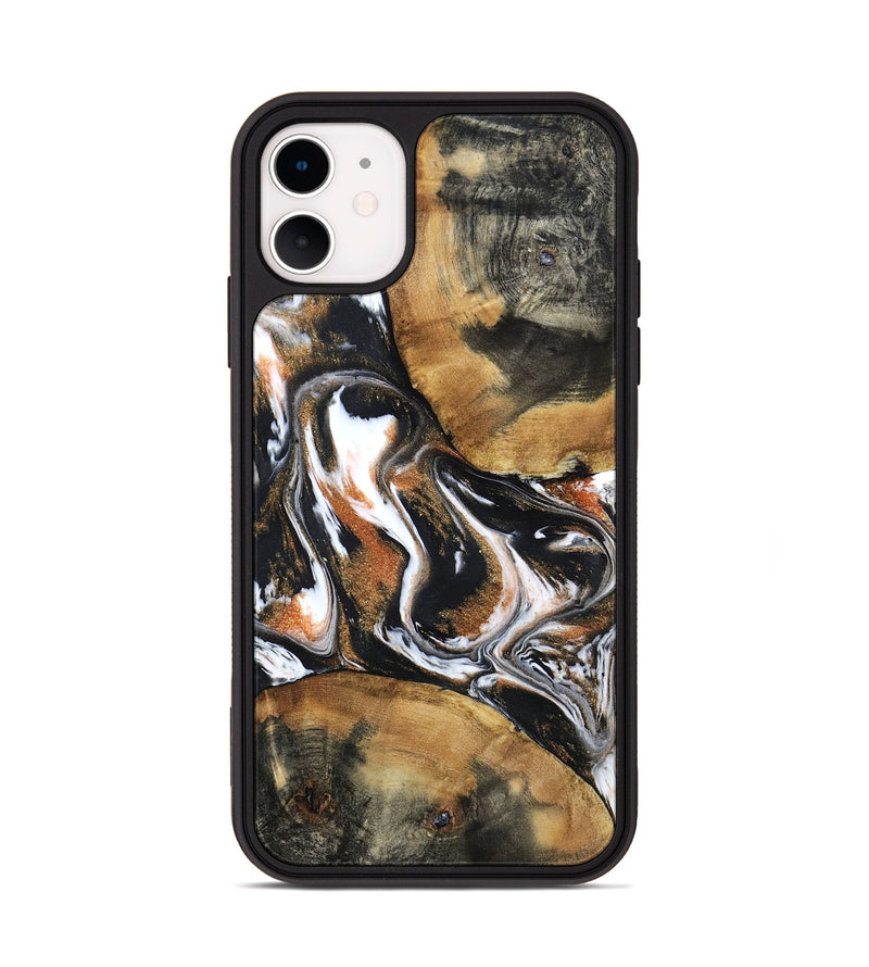iPhone 11 Wood Phone Case - Unique (Black & White, 798283)