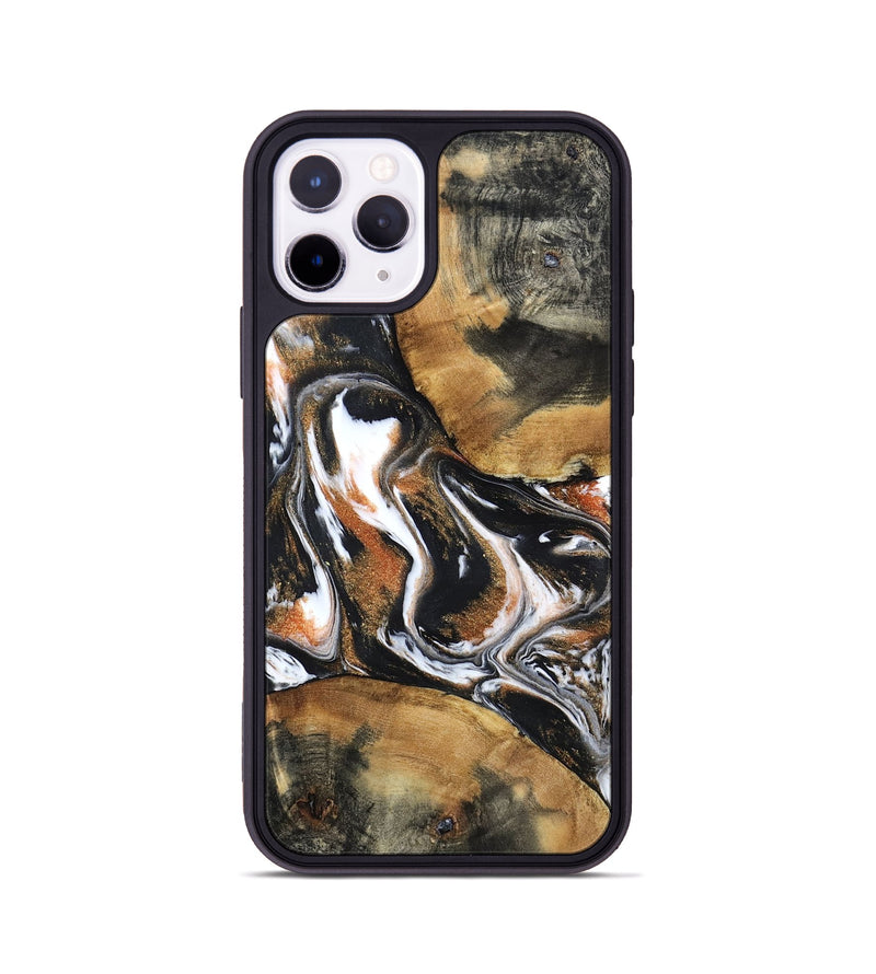 iPhone 11 Pro Wood Phone Case - Unique (Black & White, 798283)