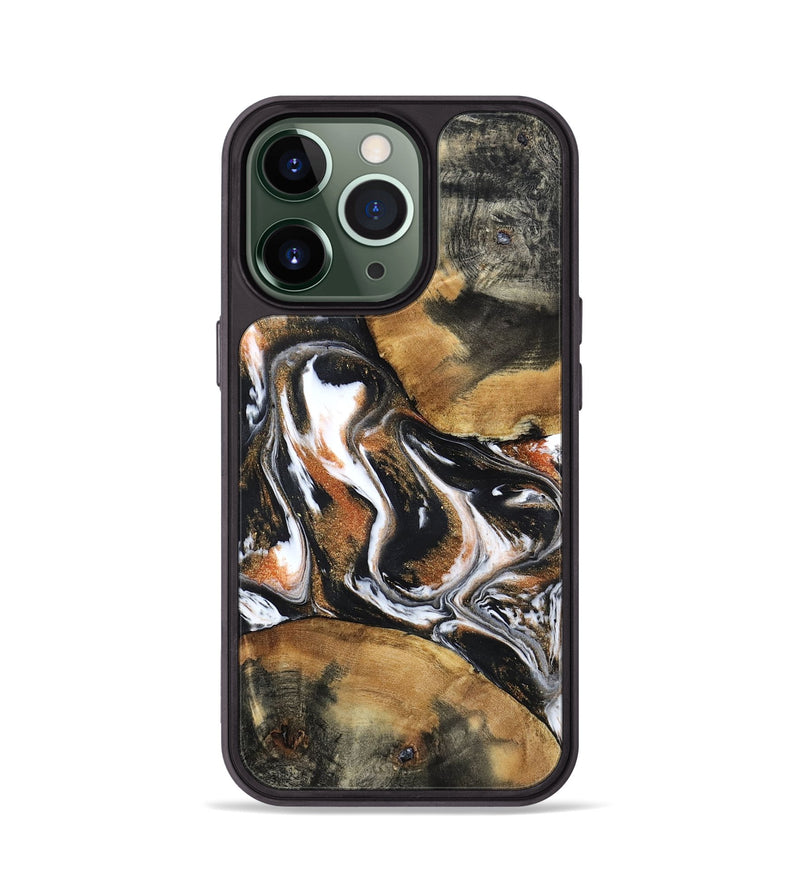 iPhone 13 Pro Wood Phone Case - Unique (Black & White, 798283)